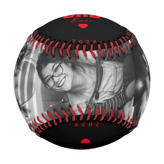 Moderner Bester Vater je Schwarz Roter Individuell Baseball (Vorderseite)