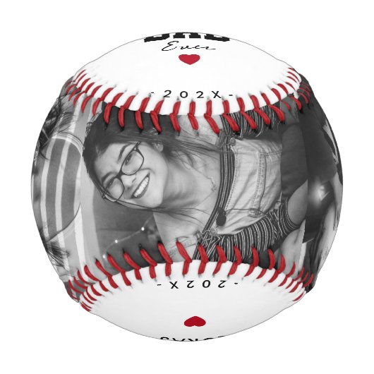 Moderner bester Vater je Schwarz-weißer Individuel Baseball (Vorderseite)