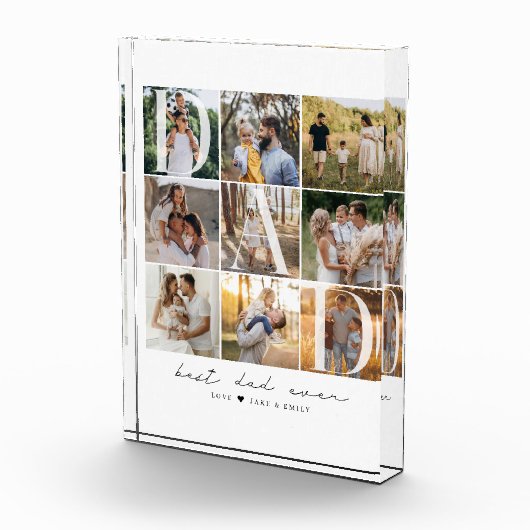 Moderner bester Vater je Script 9 Foto Grid Vater  (Rechts)