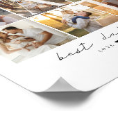Moderner bester Vater je Script 9 Foto Grid Vater Poster (Ecke)