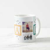 Moderner bester VATER je Script Einfach3 FotoColla Kaffeetasse (VorderseiteRechts)