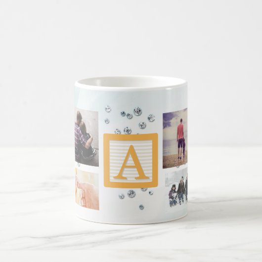 Moderner bester VATER je Script Einfach3 FotoColla Kaffeetasse (Mittel)
