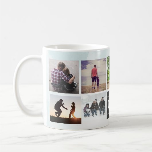 Moderner bester VATER je Script Einfach 9 Foto Col Kaffeetasse (Links)