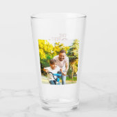 Moderner bester Vater je Vatertag Foto Glascup Glas (Rückseite)