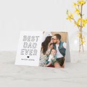 Moderner bester Vater je | Vatertag-Foto Karte (Gelbe Blume)