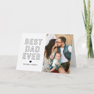 Moderner bester Vater je   Vatertag-Foto Karte