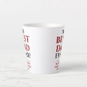Moderner bester Vater je Vatertag Milchtasse (Vorderseite)