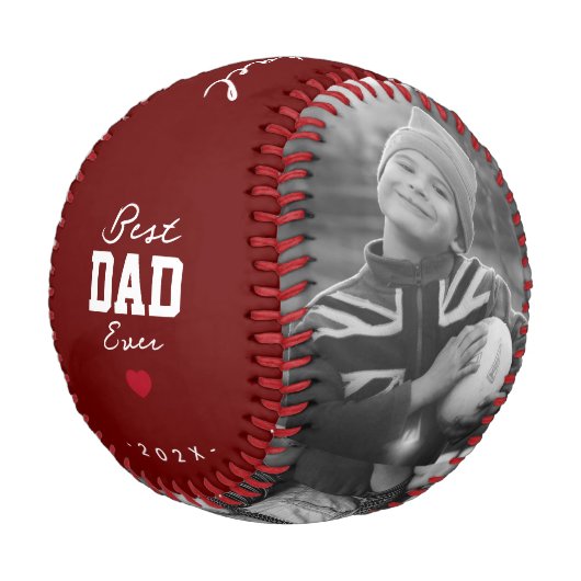 Moderner Bester Vater je Vatertag von Tochter Re Baseball (Schrägansicht)