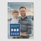 Moderner bester Vater je Volles Foto Vatertag Magnetkarte (Vorderseite)