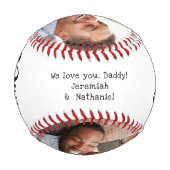 Moderner bester Vater je zwei Foto Baseball (Rückseite)