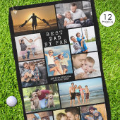 Moderner BESTER VATER MIT PAR FotoCollage Personal Golfhandtuch