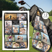 Moderner BESTER VATER MIT PAR FotoCollage Personal Golfhandtuch