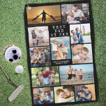 Moderner BESTER VATER MIT PAR FotoCollage Personal Golfhandtuch<br><div class="desc">Erstellen Sie ein personalisiertes, benutzerdefiniertes Foto Collage Golf Handtuch für den Golfer Vater mit 12 Bildern und Ihrem eigenen Text. Das Design verfügt über ein lustiges Golf Sprichwort BEST VATER BY PAR, das geändert werden kann und Sie können eine persönliche Nachricht wie HAPPY VATHER'S DAY, HAPPY BIRTHDAY oder WITH LIEBE,...</div>
