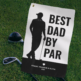 Moderner bester Vater nach Par Vatertag Golfhandtuch