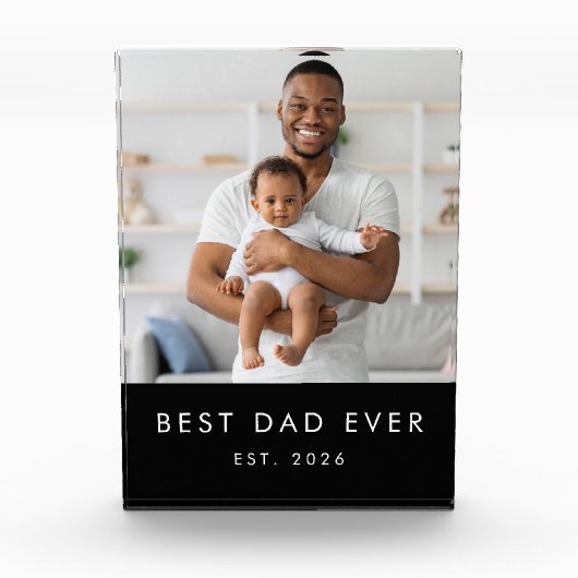 Moderner bester Vater überhaupt Fotoblock (Vorderseite)