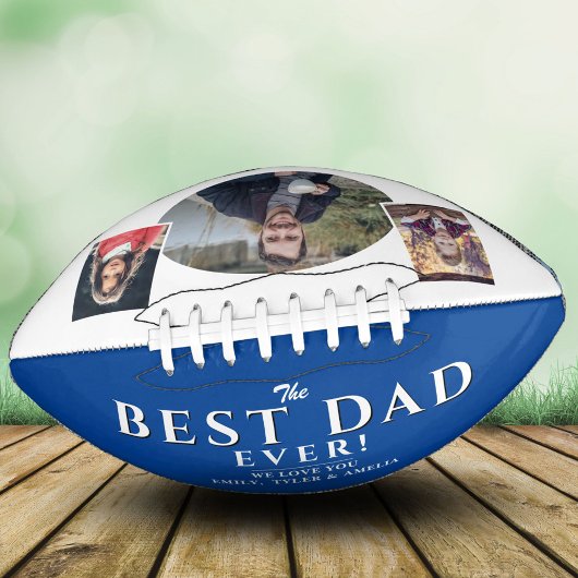 Moderner Bester Vater Vater 3 Foto Collage Footbal Football