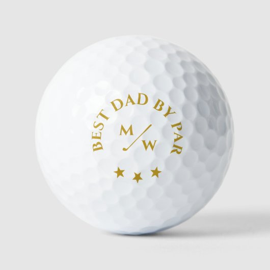 MODERNER BESTER VATER VON PAR GOLF VATER'S DAY MON GOLFBALL (Vorderseite)
