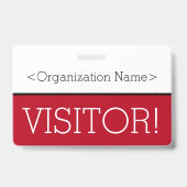 Moderner "BESUCHER"! Abzeichen Ausweis (Rückseite)