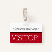 Moderner "BESUCHER"! Abzeichen Ausweis (Rückseite mit Klammer)