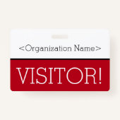 Moderner "BESUCHER"! Abzeichen Ausweis (Rückseite)
