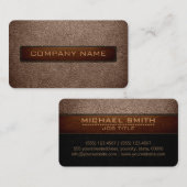 Moderner Biber- und SchwarzlederLook Visitenkarte (Vorne/Hinten)