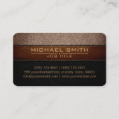 Moderner Biber- und SchwarzlederLook Visitenkarte (Rückseite)