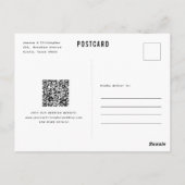 Moderner Big Bold Monogram Kalender Save the Date Postkarte (Rückseite)