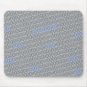 Moderner binärer Code Schwarz Blau für jede Farbe Mousepad (Vorne)