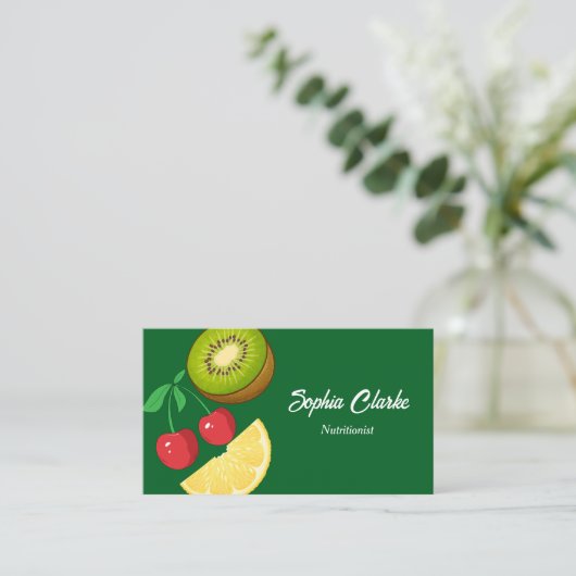 Moderner Bio Fruchternährer Visitenkarte (Stehend Vorderseite)