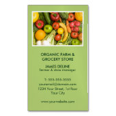 Moderner Bio Lebensmittelgeschäft Magnetische Visitenkarte (Vorderseite Vertikal)
