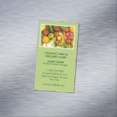 Moderner Bio Lebensmittelgeschäft Magnetische Visitenkarte (Beispiel)