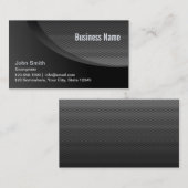 Moderner Bioingenieur aus schwarzem Metall Visitenkarte (Vorne/Hinten)