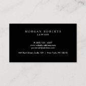 Moderner Black Accountant oder Beruflich Visitenkarte (Rückseite)