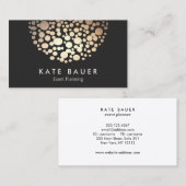 Moderner Black and Gold Eventplaner Visitenkarte (Vorne/Hinten)