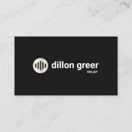 Moderner Black Audio Music DJ Visitenkarte