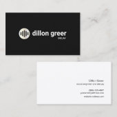 Moderner Black Audio Music DJ Visitenkarte (Vorne/Hinten)