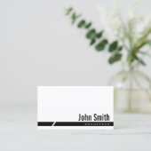 Moderner Black Border Chauffeur Visitenkarte (Stehend Vorderseite)