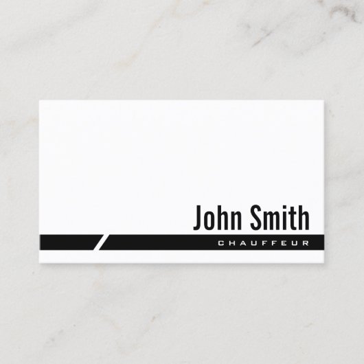 Moderner Black Border Chauffeur Visitenkarte (Vorderseite)