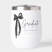 Moderner Black Bow Coquette Graduate Abschluss (Vorderseite)