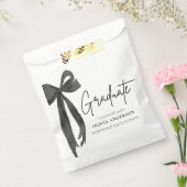 Moderner Black Bow Coquette Graduate Abschluss Geschenktütchen (Versiegelt)