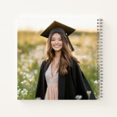 Moderner Black Bow Coquette Graduate Abschluss Notizblock (Rückseite)