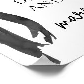 Moderner Black Bow isst Drink und sei Verheiratet Poster (Ecke)