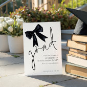 Moderner Black Bow Script Grad Abschluss Save The Date