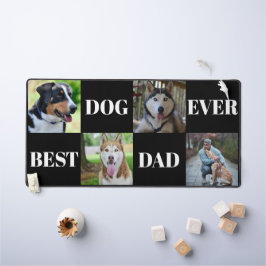 Moderner Black Dog Vater Vier FotoCollage Schreibtischunterlage