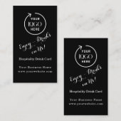 Moderner Black Drink Voucher | Corporate Event Car Visitenkarte (Vorne/Hinten)