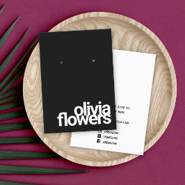 Moderner Black Earring Bold Schriftart Visitenkarte