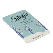 Moderner Black Elegant Script BLEESED Kardinal Bir Magnet (Rechte Seite)