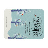 Moderner Black Elegant Script BLEESED Kardinal Bir Magnet (Horizontal)