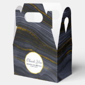 Moderner Black & Gold Agate Stone Abstrakt Geburts Geschenkschachtel (Geöffnet)