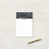 Moderner Black & Gold Agate Stone Abstrakt Post-it Klebezettel (Auf Schreibtisch)